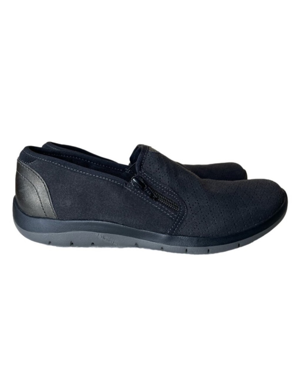 Aravon Wembly Side Zip Faux Suede Shoes Women’s Size 8.5 Narrow